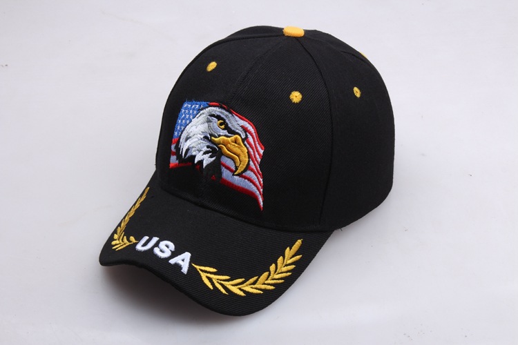 Lan Yin Eagle National flag five-pointed star embroidered baseball cap peaked cap sun hat AliExpress hot fashion