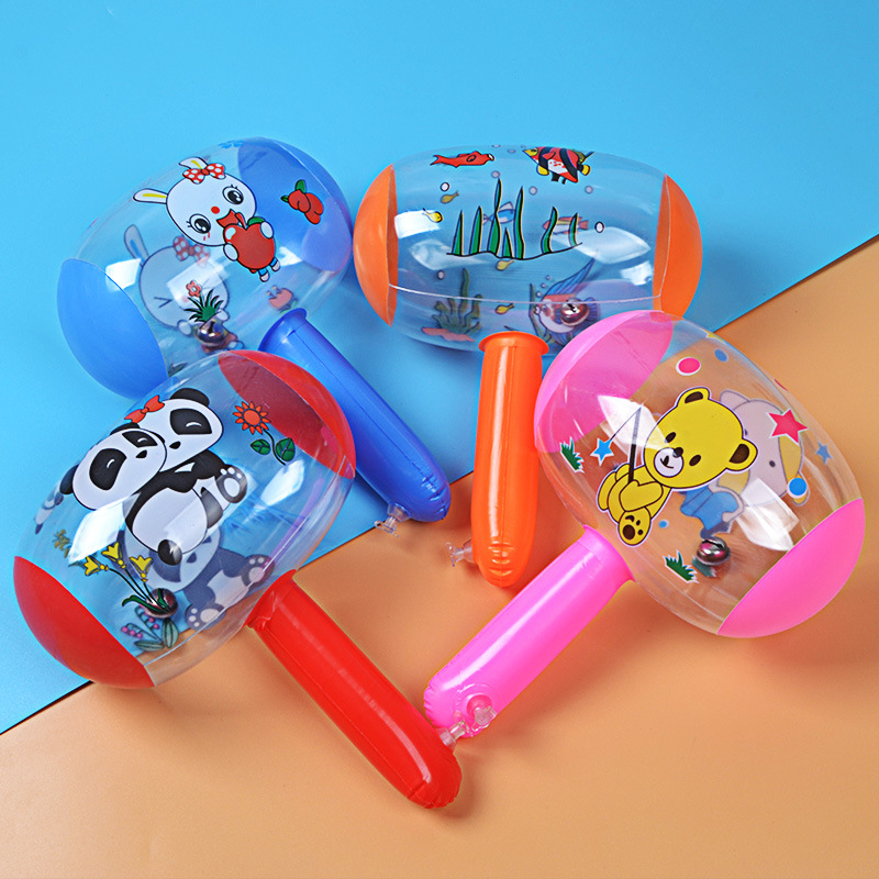 Inflatable Hammer inflatable hammer pinch ring with Bell scan code push gift factory inflatable toys wholesale