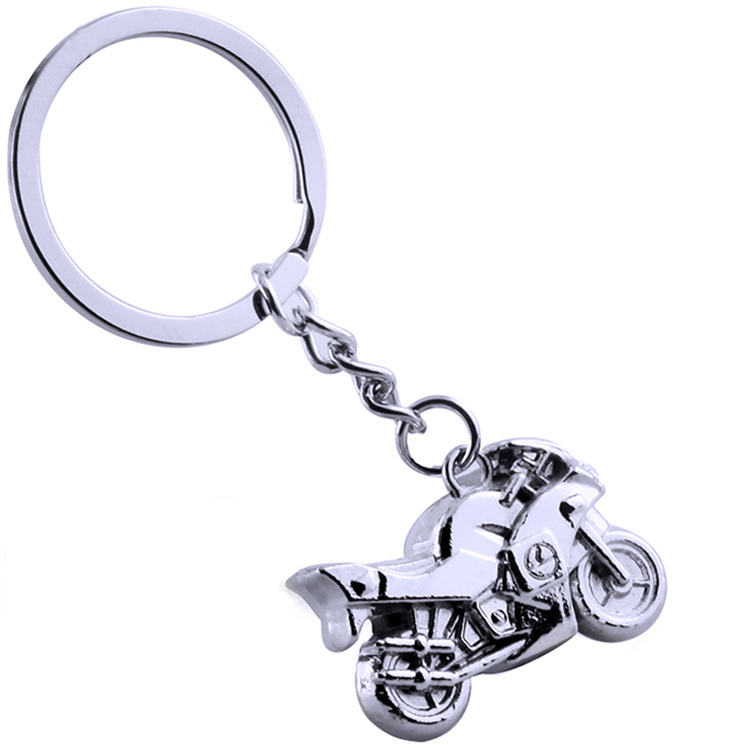 Creative simulation retro 3D motorcycle keychain men's metal motorcycle key chain holiday small gift
