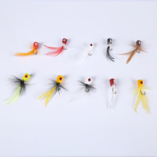 Factory direct supply fly wave climbing bait bionic butterfly feather stainless steel hook Barb fishing supplies fishing gear accessories