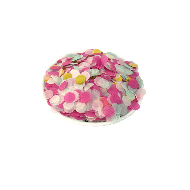 1cm Confetti transparent balloon filling wedding Confetti mixed color round shredded paper 10g