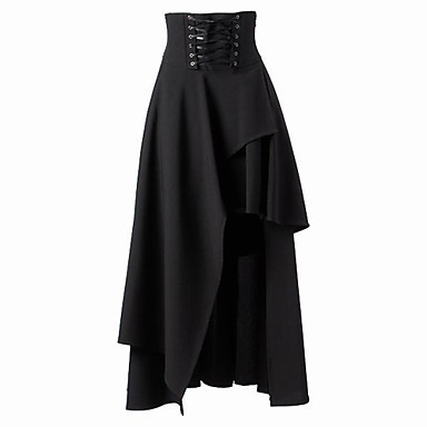 Spot on the same day Europe and the United States foreign trade AliExpress Amazon ebay autumn and winter 5 color irregular Gothic half-length skirt