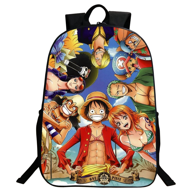 Новый продукт One Piece Школьная сумка мультфильм начальная школа рюкзак для детей с горящим рюкзаком Cross -Border One Piece