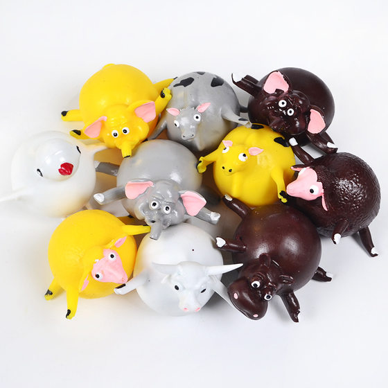 Amazon Explosive Creative New Strange Toys TPR Inflatable Animal Vent Toys Inflatable Animal Bobo Ball