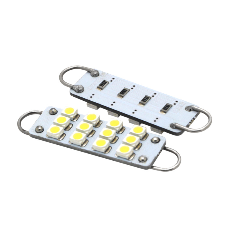 Chihong Двойной крюк Крыша Свет 3528 12SMD 44 мм Кольцо 1210 Автомобиль Косметический Свет [Factory Outlet]