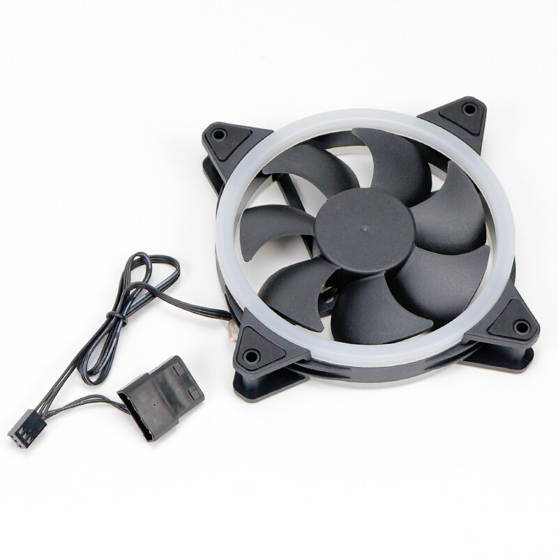 12025 aurora computer case fan 12cm luminous LED lights silent cool RGB cooling fan wholesale