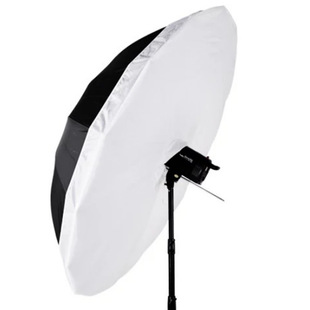 65 inch 165CM outer black inner silver deep mouth parabolic photography umbrella with soft light cloth cover