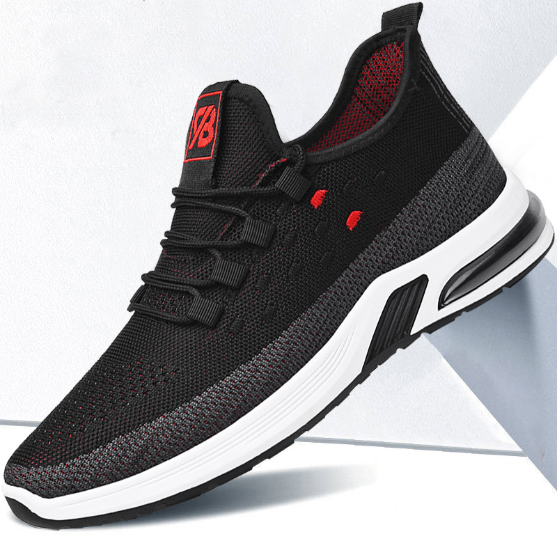 2023 Carnival Season Flying Weaving Men's Shoes New Spring and Autumn Men's Running Shoes Breathable Leisure Travel Shoes Wind Break