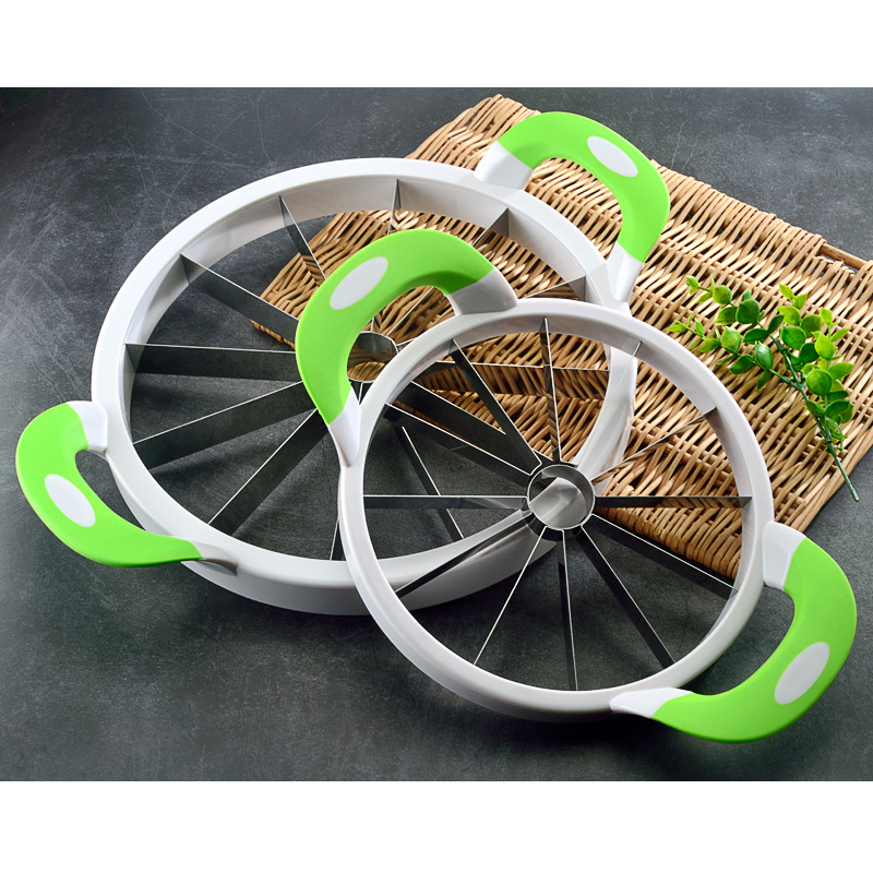New Large Watermelon Cutting Tool Large Stainless Steel Hami Melon Splitter Core Slicer