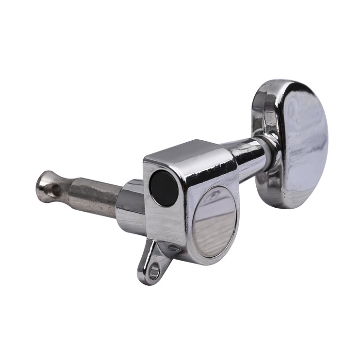 Factory direct fully enclosed folk guitar string quasi-winding knob guitar knob large semicircle Silver