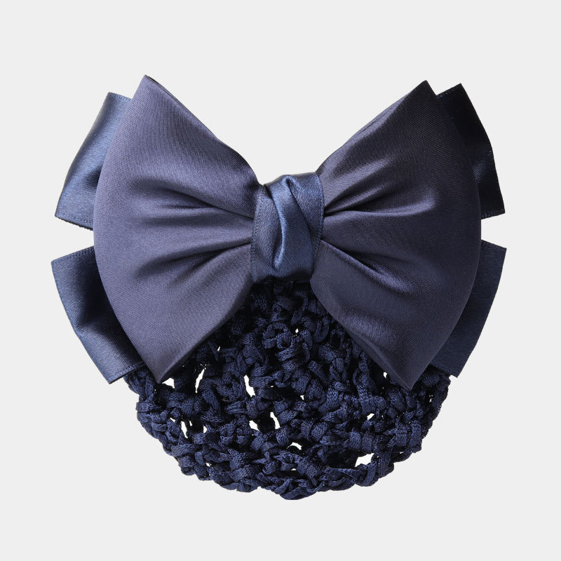 Korean style headdress flower female hair net professional accessories updo nurse bank stewardess Hotel mobile work staff Net pocket Blue