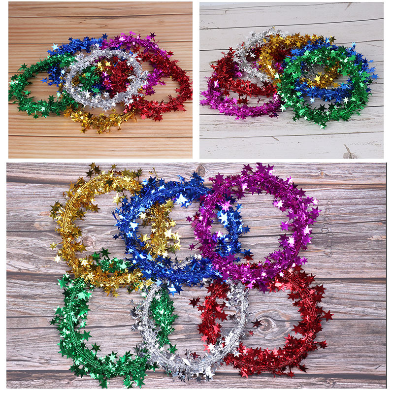 7.5 m Stars Wire Christmas Tree Decorations Accessories Christmas Decorations Christmas Color Strip Christmas Wire Five Stars_voghion.com