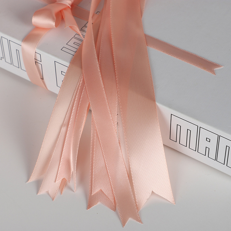 Naked Pink Ribbon Meat Color Polyester Ribbon Gift Flower Packaging Strap Cloth Strap Cake Box Encryption Ribbon