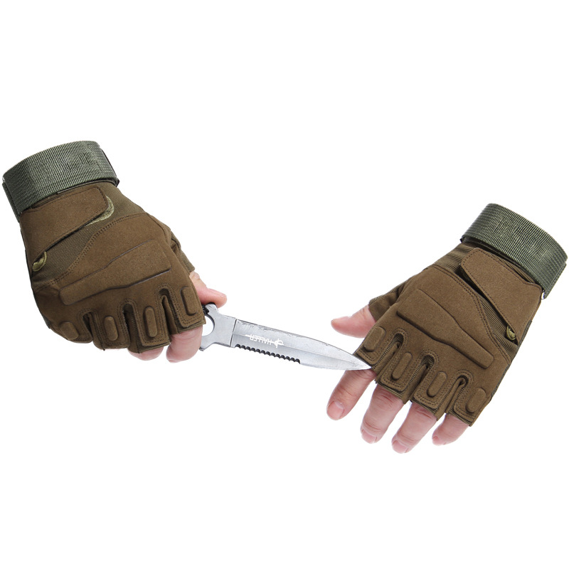 Men's Spring and Summer Tactical Half Finger Gloves Outdoor Military Style Wholesale