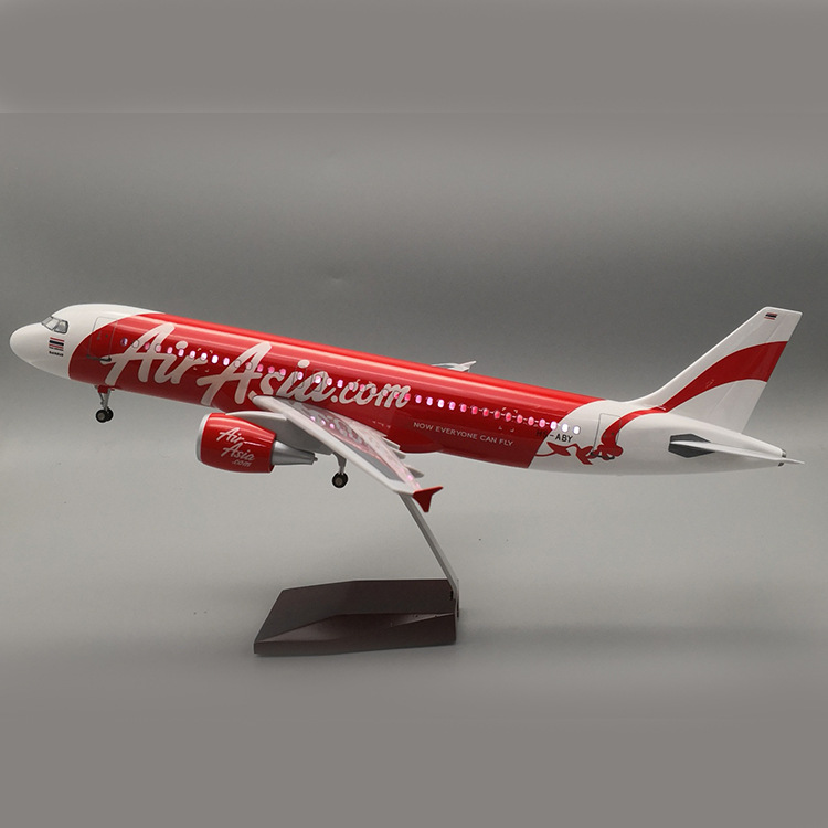Aircraft model with lights upgraded version with wheels with LED lights UAE A380 Thailand Malaysia Airlines Singapore B747
