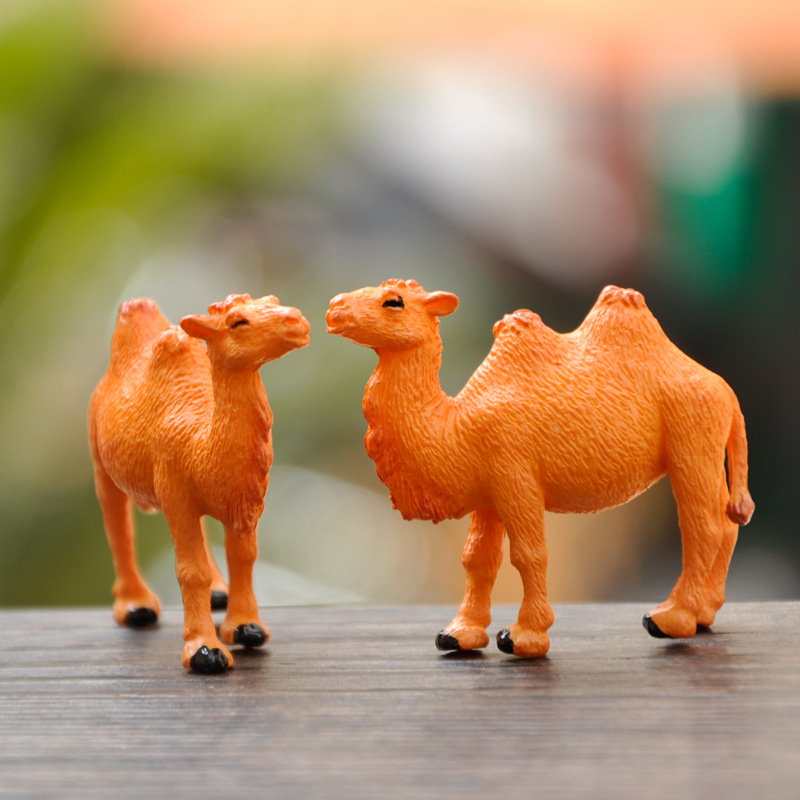 Camel doll decoration desert boat simulation animal model toy mini desktop cake micro landscape decoration