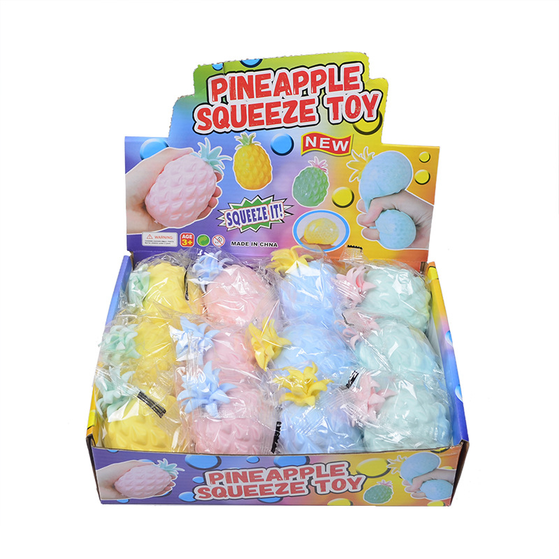 Cross-border supply Japanese and Korean creative fruit vent ball large pineapple pinch music children's gift vent toys