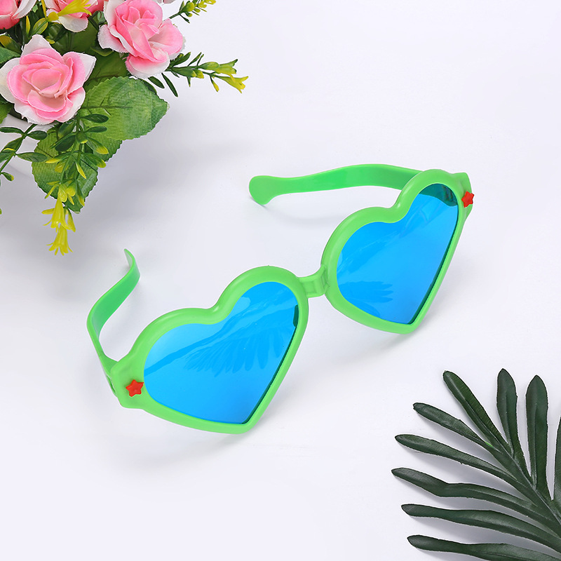 Color peach heart big glasses festival dance parrty performance color big glasses fans glasses factory wholesale