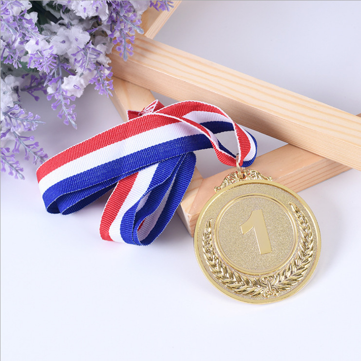 In stock Digital medal digital wheat ear Guanya Third Army games making wheat ear 123 gold foil zinc alloy Medal