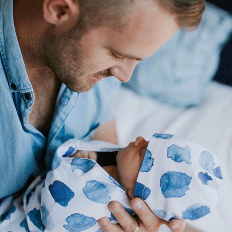 Cross-border baby sleeping bag knotted tire cap 2-piece baby sleeping bag newborn cocoon type printed sleeping bag suit