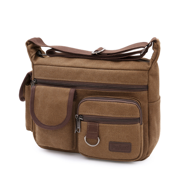 Men's Canvas Shoulder Bag Big Bag Men's Crossbody Bag Men's Bag Backpack Casual Sports Bag Fashion Cross Bag New