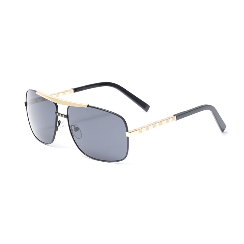 Sunglasses Men's Driving Elastic Retro Metal Box Sunglasses Fashion Cross-Border Glasses Women's High-Level Sense