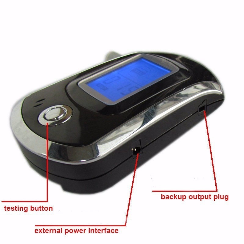 English version AT6000 with 20 mouth portable hand-held breathing alcohol tester blowing alcohol detector