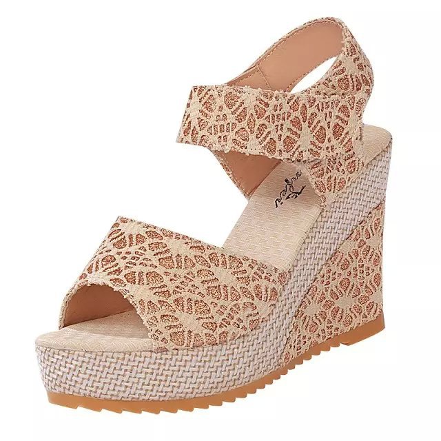 Wedge lace women's Sandals Sandals casual height increasing lightweight summer Sandals women buy Sandals women African