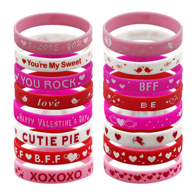 Cross-border European and American Valentine's Day bracelet silicone Valentine's Day gift holiday party bracelet 8