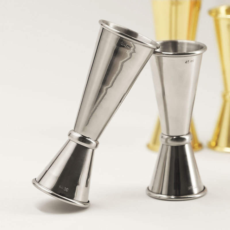 304 stainless steel inside and outside with scale oz cup double-headed curling measuring cup wine measuring device cocktail shaker