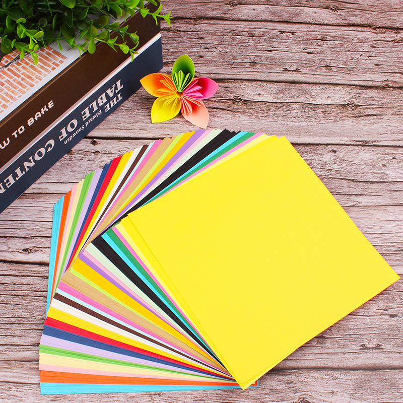 15cm square color paper 25 color children's handmade origami kindergarten origami paper cut Paper Crane Origami paper