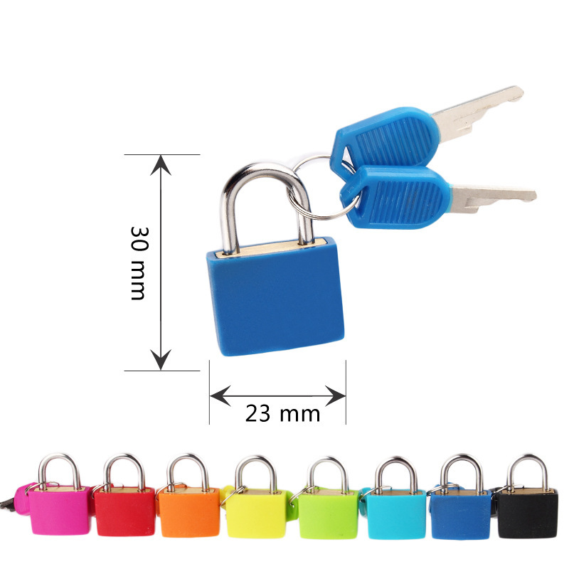 22mm small copper lock cute padlock metal mini lock luggage lock anti-theft travel cabinet lock