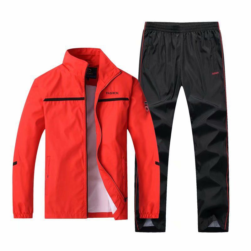 Spring and autumn middle-aged men's sportswear large size outdoor leisure sports suit men's father suit cross-border generation