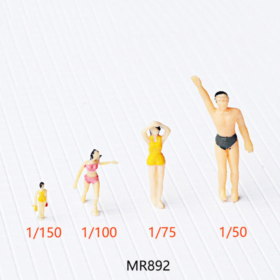Miniature Landscape Simulation Characters Model Cupid Baby Mini Plastic Swimsuit Color Man Sand Table Architectural Ornaments