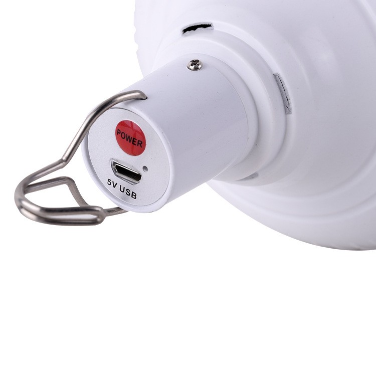 USB emergency light bulb with hook stall light emergency outdoor camping night market Mobile Wireless Charging led bulb