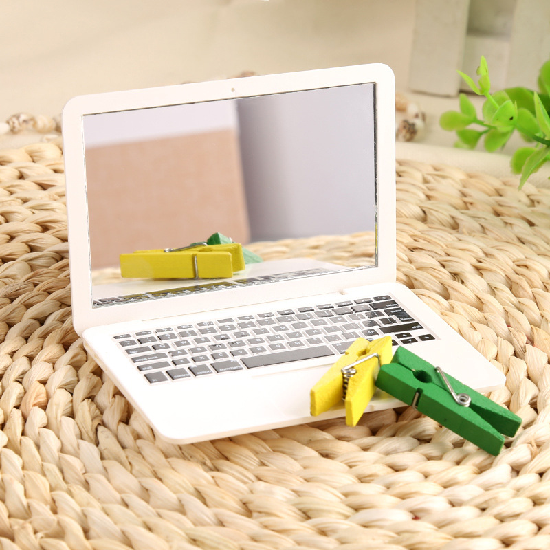 Simulation laptop styling makeup mirror personality portable mini makeup mirror air mirror