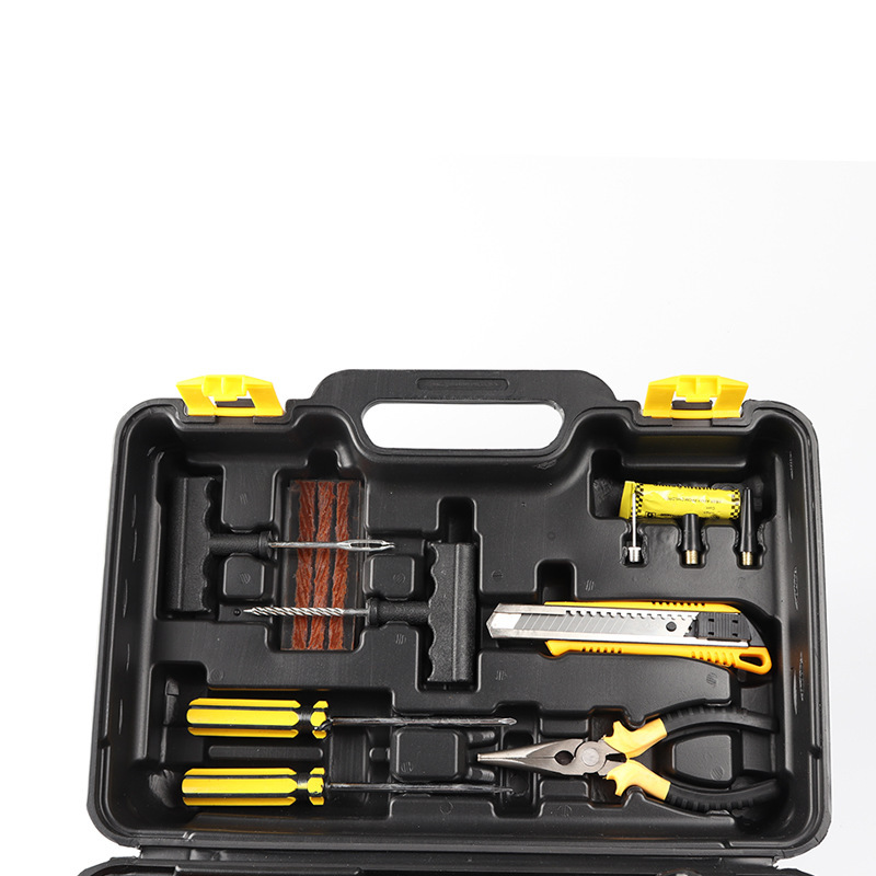 Car air pump 12v double cylinder multifunctional electric car portable high pressure pump tool box