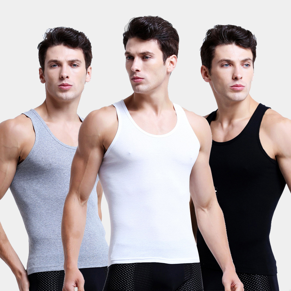 AliExpress Men's Vest Cotton Breathable Slim-fit Summer Youth Sports Fitness Hurdle Base Sweatshirt Vest for Men