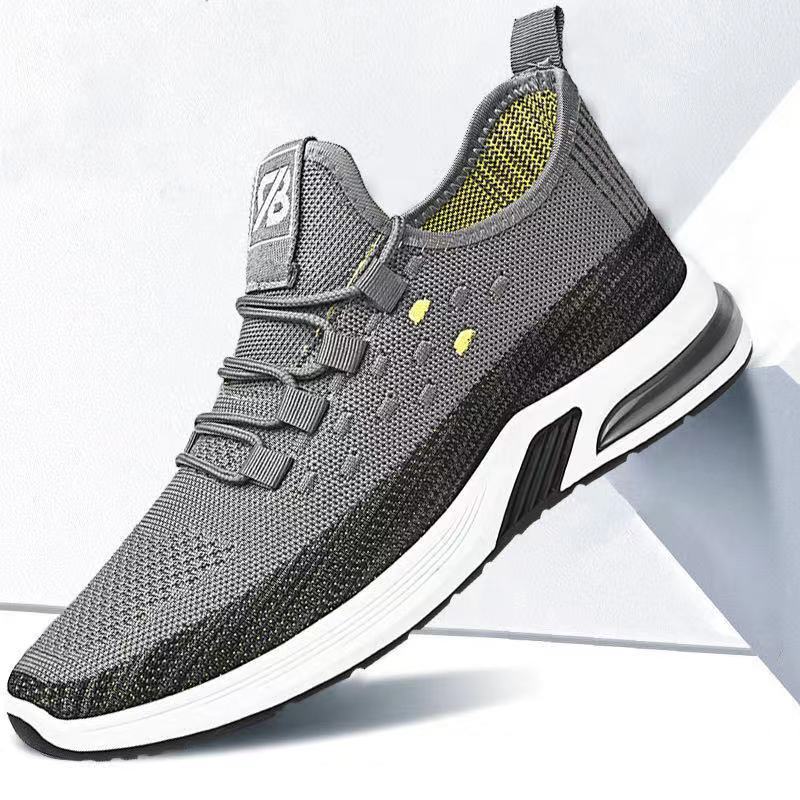 2023 Carnival Season Flying Weaving Men's Shoes New Spring and Autumn Men's Running Shoes Breathable Leisure Travel Shoes Wind Break