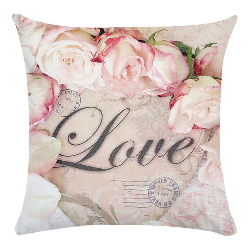 Cross-border flower bouquet peach leather pillow cover cushion cover AliExpress Amazon eabyZY1305