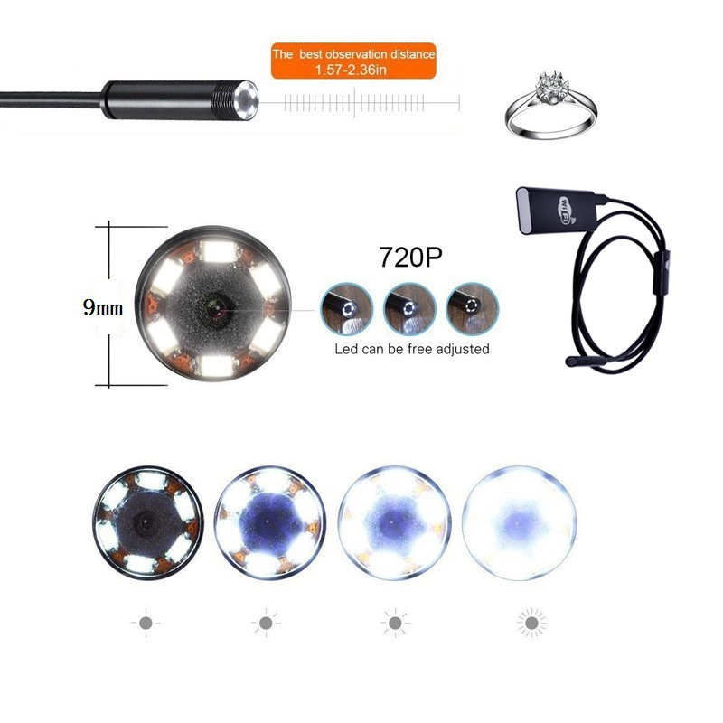 Factory direct industrial endoscope WiFi endoscope HD wireless mobile phone endoscope car pipe camera