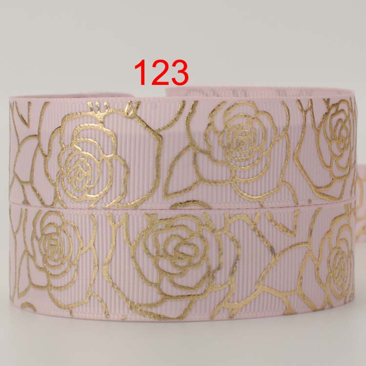 European pattern rose bronzing Ribbon gift packaging baking ribbon DIY hair accessories accessories 22mm