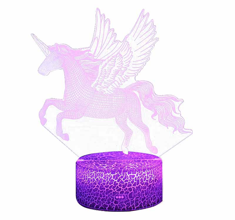 Cross-border Amazon selling Unicorn Series 3D night light touch remote control colorful table lamp creative gift lamp