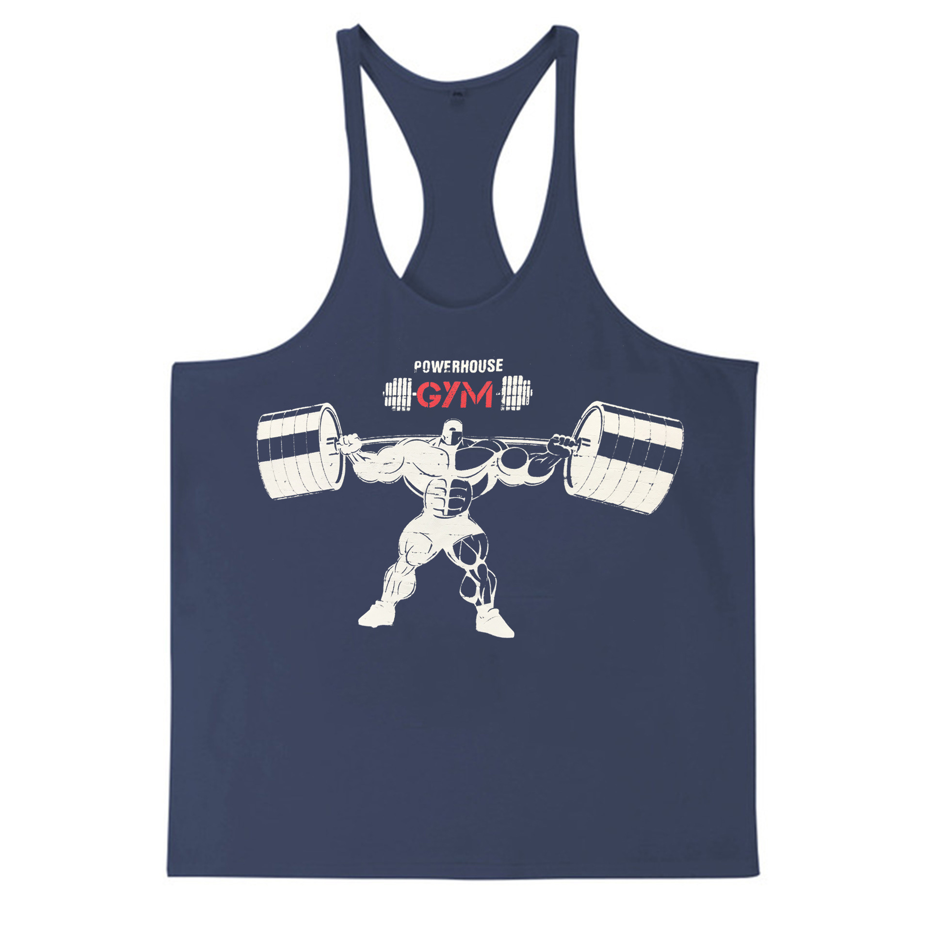 Cross-border European and American Men's Fitness Sports Vest Summer European Size Sweat-absorbent Cotton European Size Thin Shoulder Strap I-print Vest