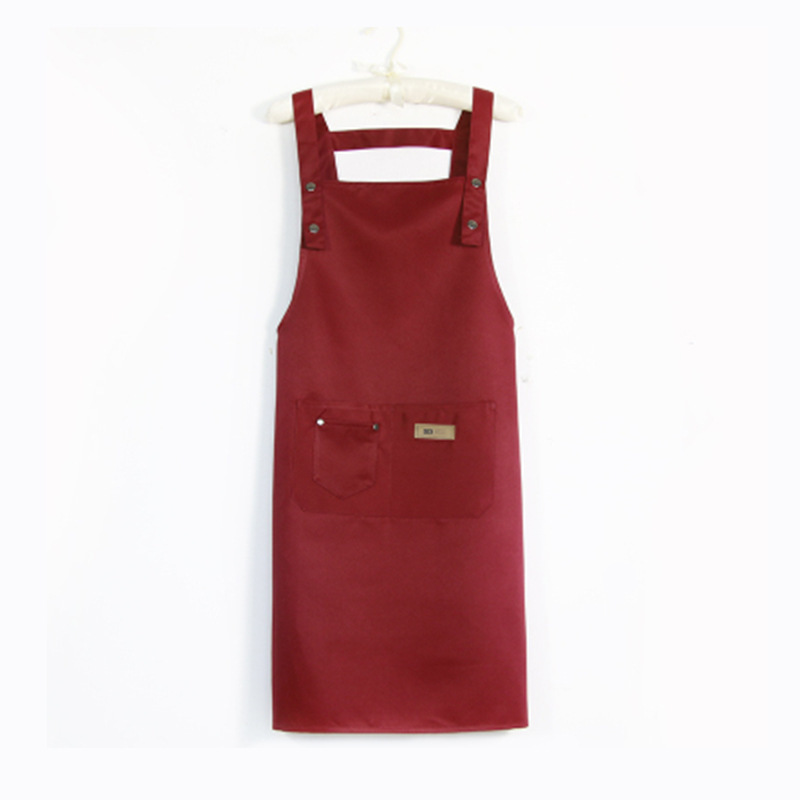 Kitchen waterproof oil-proof apron printed logo men's and women's restaurant chef milk tea shop work clothes men's coverall adult waist