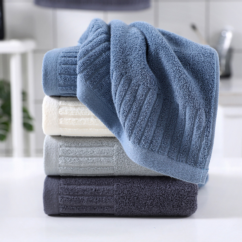 Plain vertical strip wash cotton towel soft company gift employee welfare cotton towel striped face towel a generation of hair