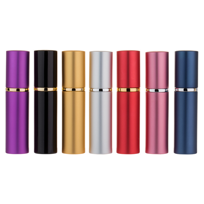 10ml flat-top aluminum perfume bottle matted metal texture empty bottle cosmetic sample bottle in stock spray bottle