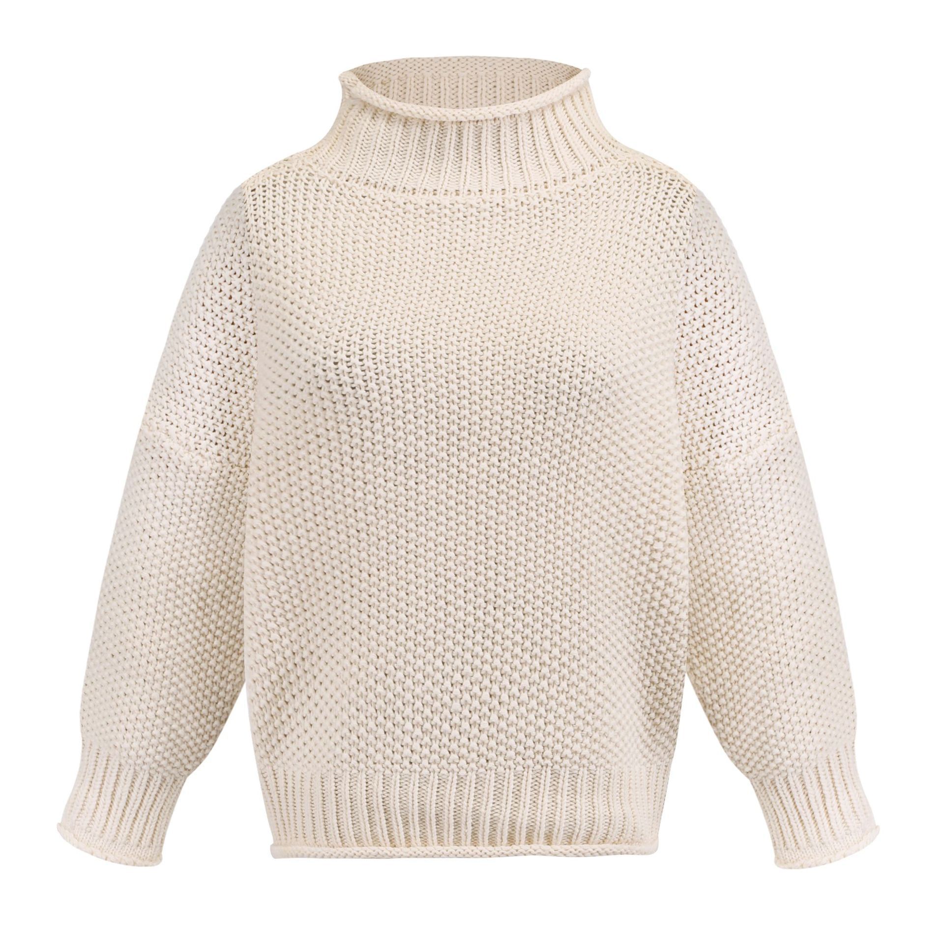 2024 autumn and winter new sweater sweater cross-border Europe and the United States foreign trade Amazon thick line pullover turtleneck sweater women