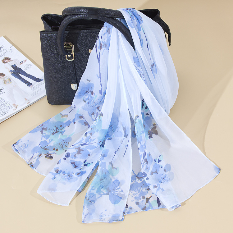Sand Scarf Summer Small Scarf Small Scarf Korean-style Scarf Women's Lightweight Shawl Scarf Dual-use Korean-style All-match