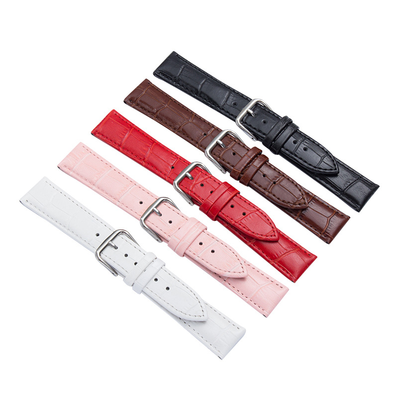 True cow leather strap cowhide bamboo strap wholesale watch accessories strap supplier spot strap factory